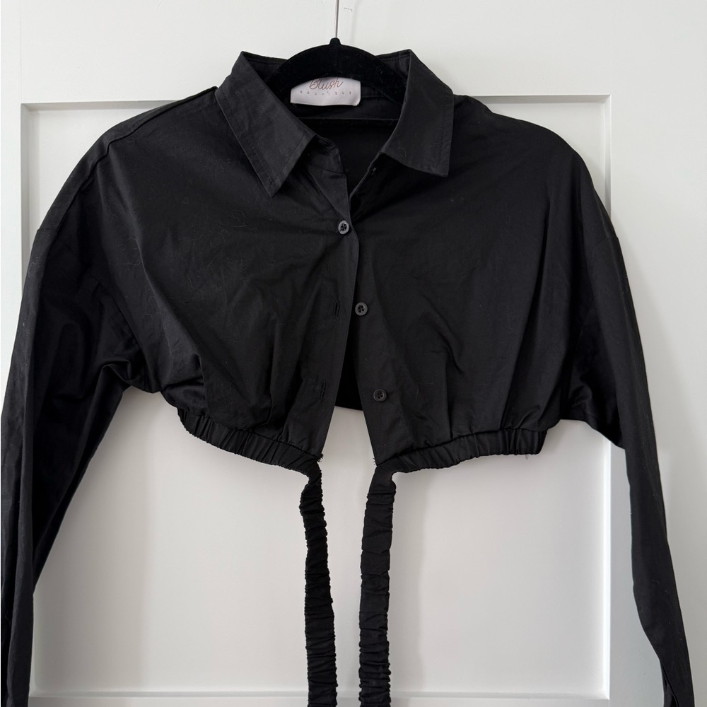 Blush Boutique Crop Button Down